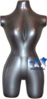 Inflatable Mannequin Female 3 4 Form Silver