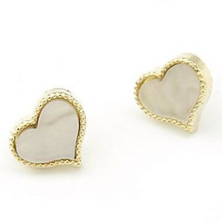 USD $ 1.49   Rose Gold Color Plated Heart Shaped Alloy Earrings,