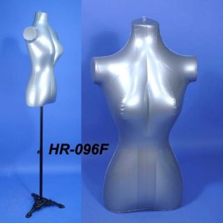 Brand New Silver Female Inflatable Torso Form Mannequin HR 096F