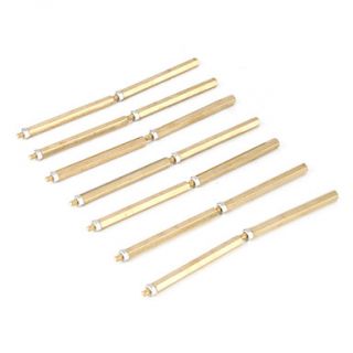USD $ 9.19   Brass Threaded Stand Off Hex Screw Pillars with Nuts (M3
