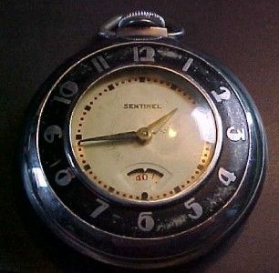 Ingraham Sentinel Art Deco 1920s 30s Pocket Watch Great Look
