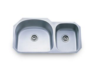Pelican Sinks PL 817L 37 5 Stainless Steel Undermount Double Bowl