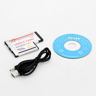 USD $ 15.99   AKE 2 Port USB 3.0 ExpressCard for Laptops and Notebooks