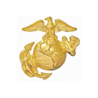 USMC EGA Insignia Enlisted Cap Hat Device Badge Gold