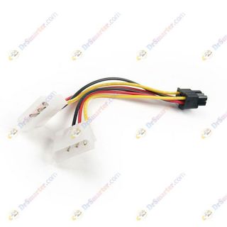  Molex 4 Pin PC Computer Power Supply Y Splitter Adapter Cable