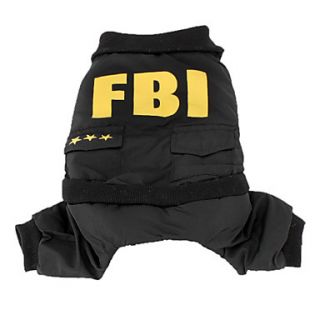 USD $ 14.59   FBI Agent Style Vest with Pants for Dogs (XS XL, Black