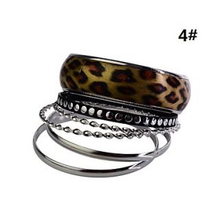 EUR € 3.58   Leopard Grain Wide Alloy Bracelet Set, ¡Envío Gratis