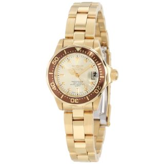 Invicta 12527 Womens Pro Mini Diver Gold Plated Stainless Steel