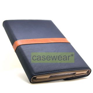  Brown Deluxe Leather Folio Case Belt Stand for NEW iPad Mini Accessory