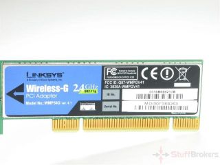  DESKTOP PC WIRELESS G 802.11G PCI NETWORK ADAPTER CARD INTERNAL WMP54G
