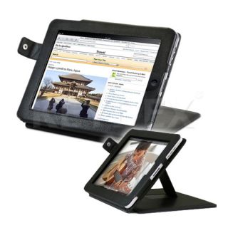  PU Leather Stand Holder Case Cover Flip for Apple iPad 1 1st   Black