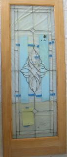  Leaded Art Glass in Blank Pine Frame Interior Door 80 x 32