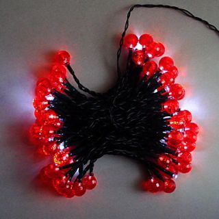 USD $ 49.99   Solar 2M 60 LED Red Light Ball Design String Lamp for