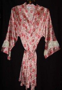Valentino Intimo  Oriental Print Kimono Robe Size