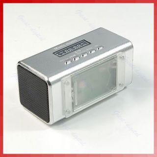  LCD FM Radio Music Player Speaker Micro SD/TF Card For  ipod PC SL