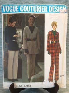  Vogue Couturier Design Sewing Pattern Galitzine Pant Suit 2594