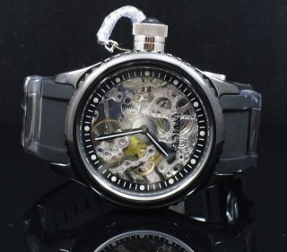 Invicta Mens 1848 Russian Diver Mechanical Skeleton Ceramic Watch