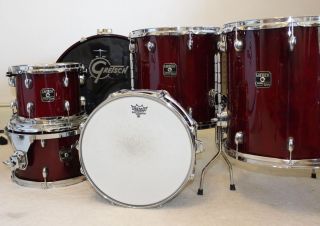 Gretsch Catalina Maple 6 Piece Drum Set Cherry Red Lightly Used