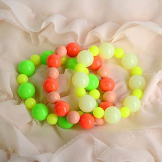 USD $ 2.69   Fluorescent Color Acrylic Bead Bracelet,