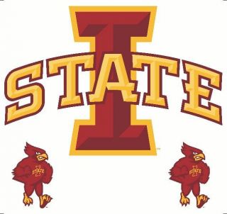 Wall Decals Sticker Label Set 2 ft x 2 ft Iowa State Cyclones