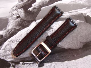 Cinturino Orologio Compatibile Swatch Irony Chrono in Vera Pelle 19mm