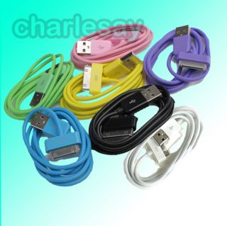 Color Power Cable Charger Data Sync Charge Cord iPad 3 iPod iPhone 3