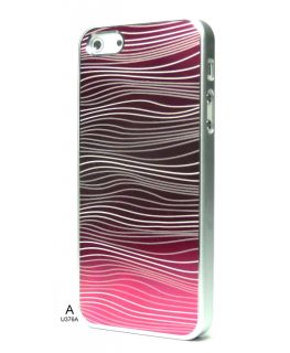  Glitter Brushed Metal Bumper Wave Cover Case for iPhone 5 U376A