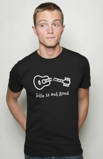 Life Is not Good Broken Guitar T Shirt Rock Punk