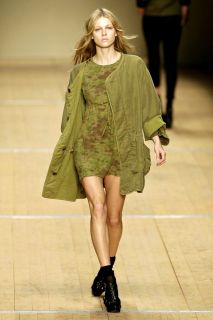 Isabel Marant Etoile RARE Runway Camo Dress Linen Blend Sz 0