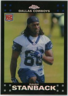 Isaiah Stanback Cowboys 2007 Topps Chrome Refractor RC