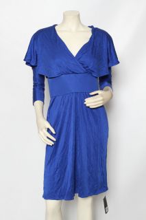 Issa London Ultramarine Bright Blue Silk Jersey Cocktail Dress Sz 10