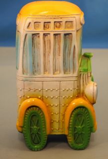 Antique Old Fashioned City Bus Bank Ceramic