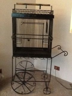 Filigree Wrought Iron Bird Cage~Vintage Art Decorative~ Beautiful w