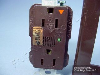 Leviton LED ALARM ISOLATED Ground Brown Surge Receptacle Outlet 15A