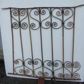 Antique Wrought Iron Panel Gate 34 25 x 39 75