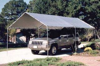 10 x 20 Car Port Canopy Gazebo Tent Cover 6 Leg Steel Frame Garage