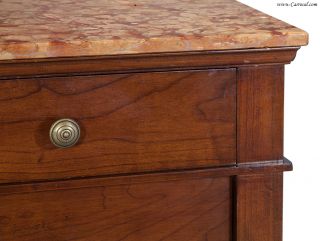 Italian Rosewood Marble Top Italian Nightstand End Table Made in Italy