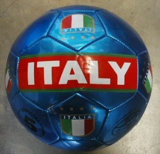 Italy Soccer Ball New Gorgeous Metallic Blue Look
