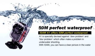 Amon Isaw A1 Camcorder 50M Waterproof 720P Real HD Action Sports Video