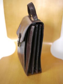  70s The Trend Thick Italian Leather Handbag Purse 10 x 8 x 3