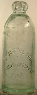Joseph Son Minneapolis Minn MN Hutchinson Bottle