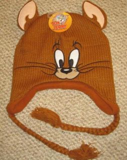 NEW Jerry the Mouse Fleece Adult Ski Laplander Winter Hat NWT Tom And