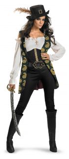 Pirates Caribbean Angelica Deluxe Halloween Costume New