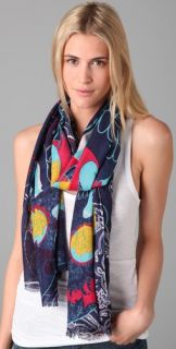 we are owls Paisley Skulls Scarf