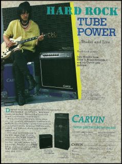 Guns N Roses Izzy Stradlin 1988 Carvin SH 225s Guitar Amps 8x11 Ad