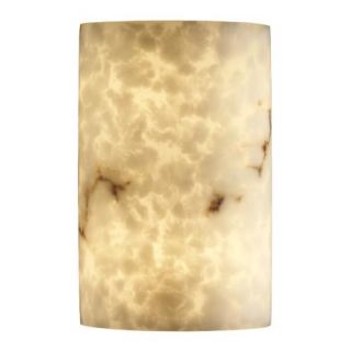 Faux alabaster shade. Uses two 40 watt bulbs (not included). 12 1/2