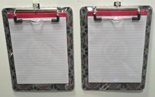 Lot of 2 Divoga Izabella Collection Clipboard Notepad 50 Sheets Pink