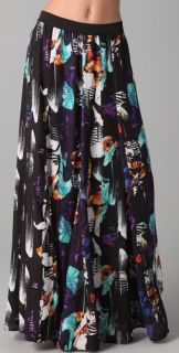 BB Dakota Calista Plume Print Long Skirt