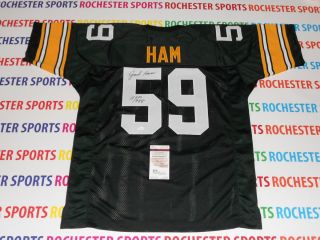 Jack Ham Autographed Signed Steelers Black Jersey HOF 1988 JSA W350514