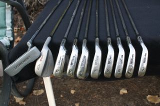 Wilson Black Jack irons 3 Foremost woods Wilson wedge Foremost putter